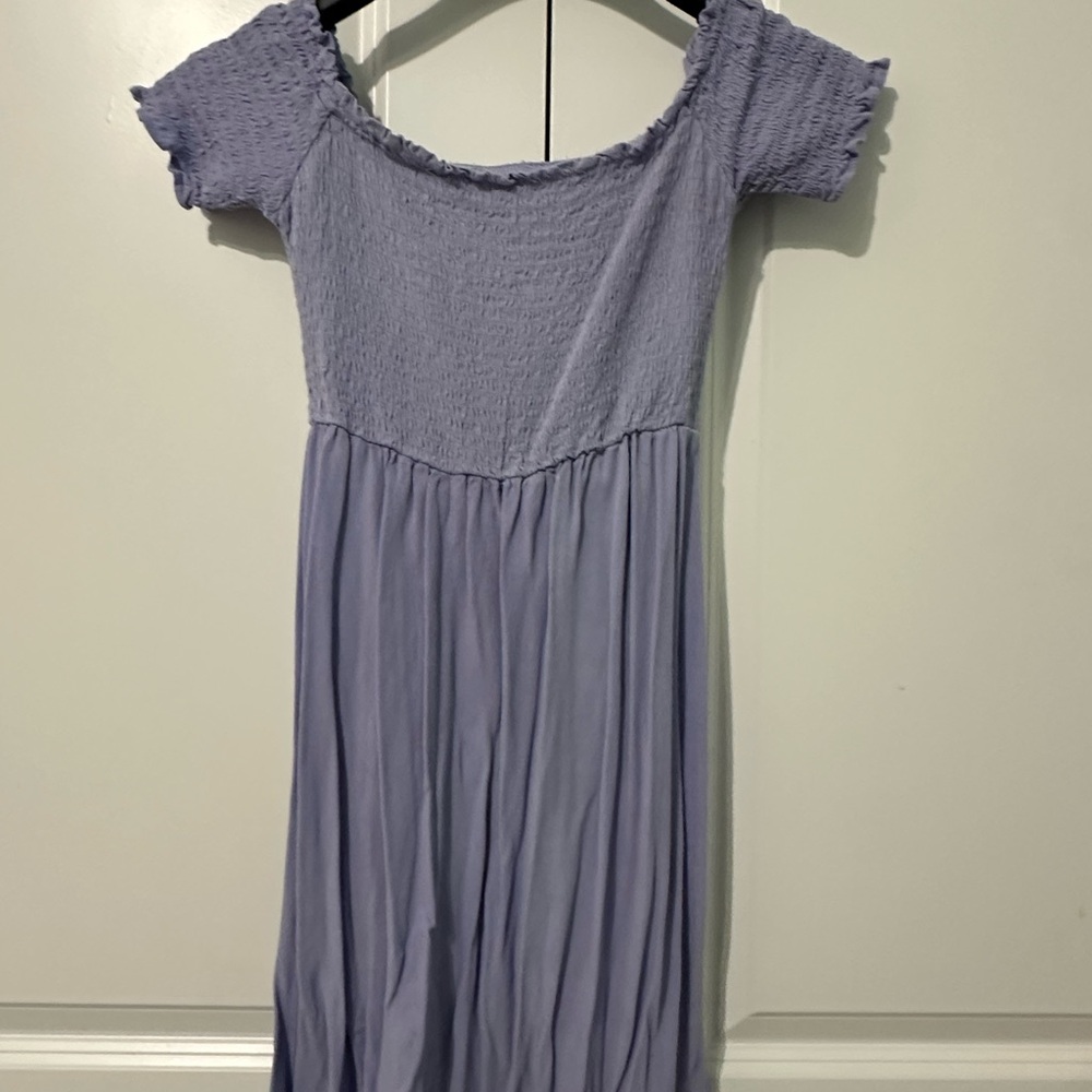 Lavender Off-Shoulder Dress